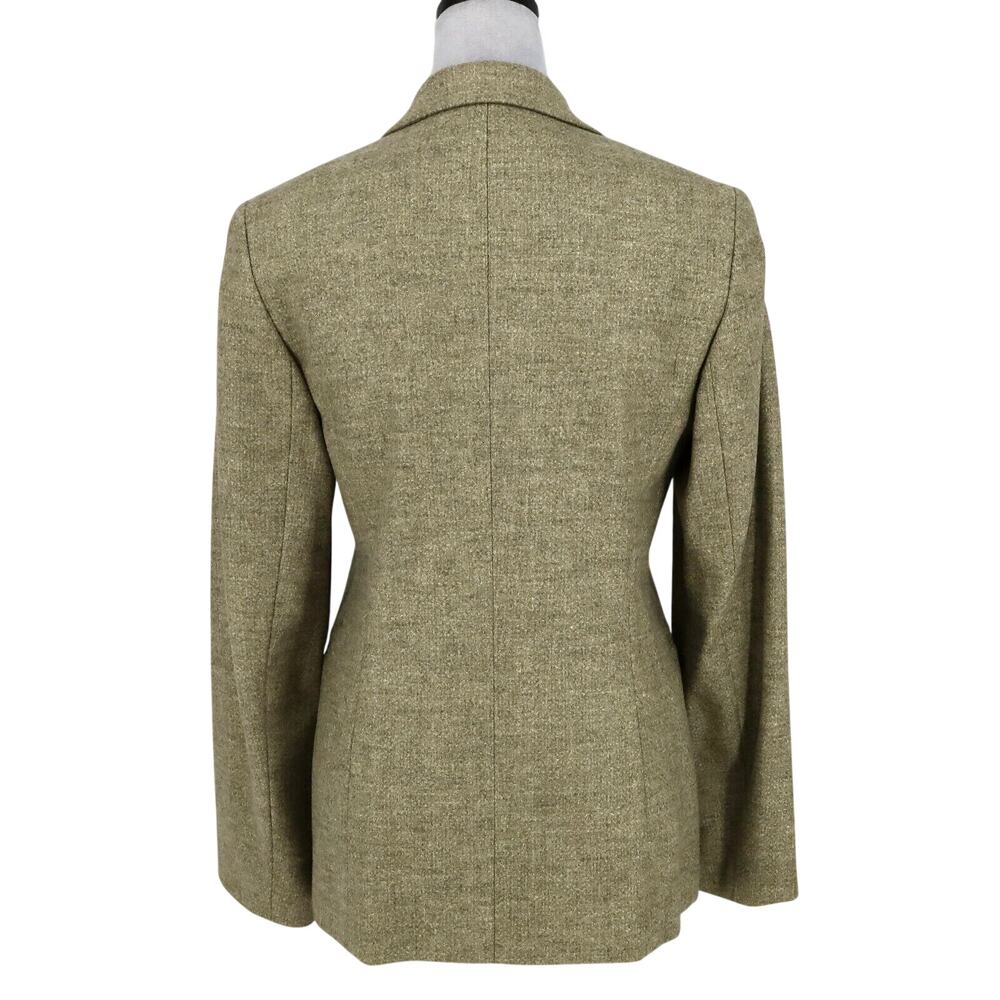 Lafayette 148 Jacket Womens 4 Beige Green Wool Cashmere Blend Lined Blazer New - Picture 2 of 16